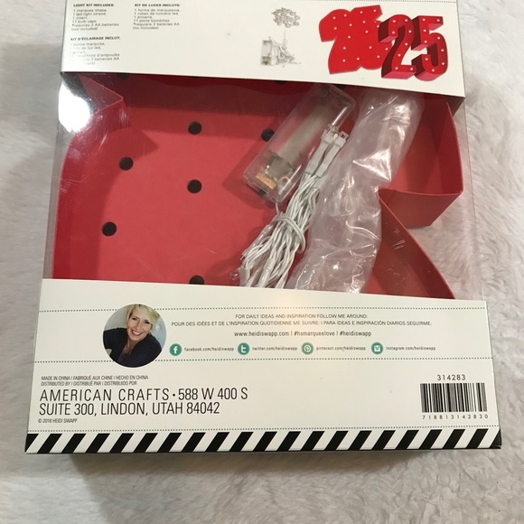 NEW HEIDI SWAPP 25 Marquee light up diy red xmas - Picture 6 of 10